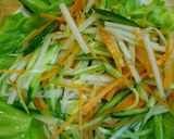 ヘルシー!千切り野菜のトマトのせ冷奴!作り方6写真