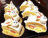 イースターにウサギの苺ロールケーキ♡作り方11写真