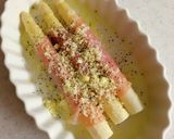 ホワイトアスパラガスの生ハムチーズ焼き作り方7写真