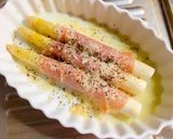 ホワイトアスパラガスの生ハムチーズ焼き作り方10写真