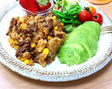 焼肉のたれで牛肉チャーハン★カフェ風簡単作り方17写真
