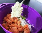 メキシコ丼!アボガドサーモン。作り方4写真