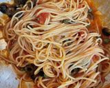 簡単、おいしい！パスタ♪プッタネスカ作り方6写真