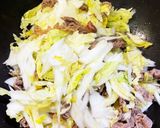 白菜と牛肉スライスのオイスターソース炒め作り方3写真