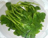 空豆の葉茎で…「エゴマあえ」作り方3写真