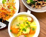 カレーみたいなウインナーポテトの味噌汁作り方29写真