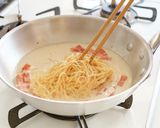 生クリーム不使用☆カルボナーラ焼ビーフン作り方5写真