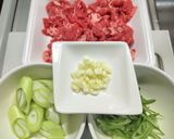 町中華の牛肉と長ネギのみそ炒め作り方1写真