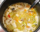 サバ水煮缶で♡栄養満点お味噌汁作り方5写真