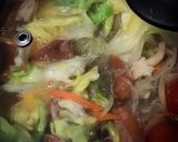 春キャベツとソーセージのスープ春雨作り方12写真