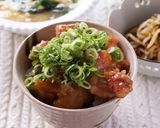 ねぎたっぷり鶏の甘辛照り焼き丼作り方5写真