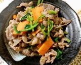 豚こま肉とかぶの葉のワサポン作り方3写真