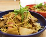 春パスタ♪ 筍と舞茸の和風スパゲッティ作り方4写真