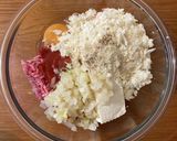簡単ふわふわ♡おろしそ豆腐ハンバーグ作り方2写真