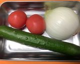 揚げ物に！新玉ねぎとトマトのソース♪作り方1写真