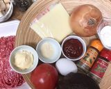 アボカド＆トマト＆チーズハンバーグ作り方1写真