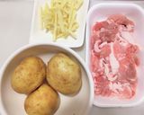 新じゃがと豚肉の甘辛煮作り方1写真