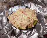 簡単低糖質！アボカドのカニマヨチーズ焼き作り方3写真