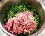 小松菜で豚、鶏の2種類のあっさり餃子作り方2写真