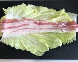 白菜たっぷり豚バラミルフィーユ鍋作り方1写真