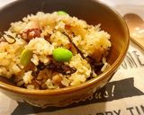 たこと枝豆と塩昆布の炊き込みご飯♪作り方5写真