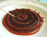 ハロウィンに！くもの巣模様作り方3写真