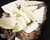 たけのこと牛肉のオイスターソース炒め作り方3写真