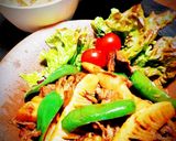 たけのこと牛肉のオイスターソース炒め作り方5写真