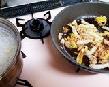 簡単☆ツナと白菜の和風パスタ作り方3写真