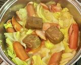 簡単・春キャベツとソーセージのカレー作り方6写真