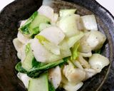 かぶとチンゲン菜の黒コショウ炒め作り方3写真