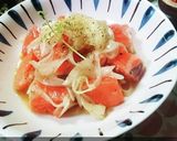 簡単☆コロコロ生サーモンの玉葱和え作り方6写真