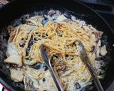 お店の味に！簡単きのこのクリームパスタ作り方7写真