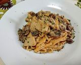 お店の味に！簡単きのこのクリームパスタ作り方8写真