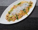 ヨウサマの減塩きのこペペロンチーノパスタ作り方3写真