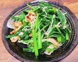 鶏皮と明日葉のお浸し作り方12写真