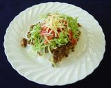 西京白みそ風味のタコライス作り方5写真