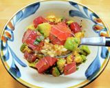 マグロと冷凍アボカドのポキ丼作り方6写真