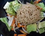 手打ち麺で薄揚げ焼きそば 肉なし作り方3写真