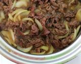 簡単！牛バラ すき焼き風卵とじ作り方3写真