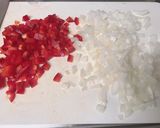 赤と黄色のペッパーライス作り方1写真