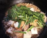 厚揚げとニラとひき肉とえのきのあんかけ作り方2写真