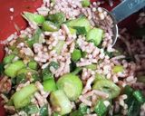 レンジで簡単！挽き肉☆丼ლ(´ڡ`ლ)作り方1写真