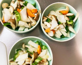 さっぱり和風あん炒味豚こま大根青椒肉絲風作り方11写真