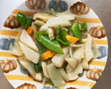 さっぱり和風あん炒味豚こま大根青椒肉絲風作り方13写真