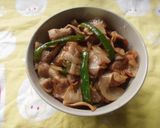 源たれで簡単！豚バラ焼肉丼作り方2写真