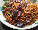 冷蔵庫の残り物で作る☆南米風中華焼きそば作り方13写真