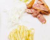 焼きそばぬるぬる和風カルボ作り方1写真