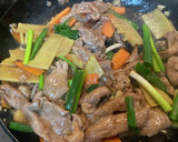 俺流！筍と豚こま肉にオイスターソース炒め作り方13写真