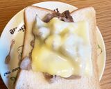朝食♡ボリューム◎肉マヨチーズトースト♡作り方3写真